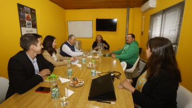 La paritaria de la Función Pública, encabezada por Lastra, con la participación de Scalesi (UPCN) y Vicente (ATE)