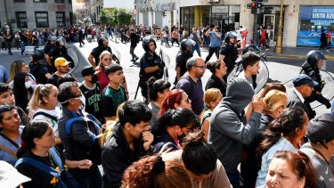 La desconcentración de los manifestantes. 