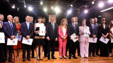 en el auditorio de Casa de Gobierno se tomó juramento a ministros y secretarios (Matias Subat)