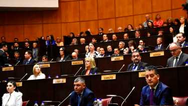 La nueva composición legislativa, con 14 diputados del frente Neuquinizate. Foto: Matías Subat.
