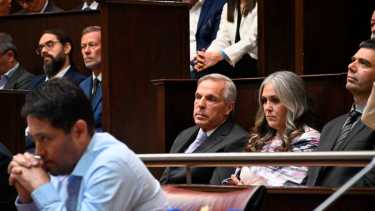 Jorge Sapag participó de la asunción, el 10 de diciembre pasado, del mandatario. Foto Florencia Salto.