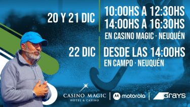 Miguel Castaño dará una clínica de hockey en Neuquén.