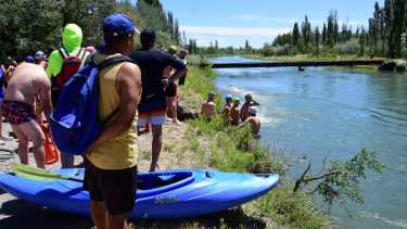 Esta tarde se realizó el tercer entrenamiento para el Desafío al Canal Grande en Roca.  (Foto: Alejandro Carnevale)