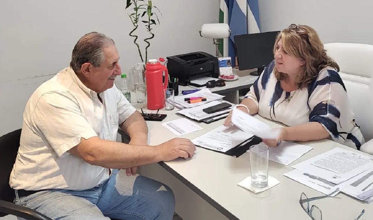 La semana pasada el líder de UPCN, Juan Carlos Scalesi, se reunió con la secretaria de la Función Pública, Tania Lastra. Foto Gentileza 