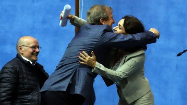 Tortoriello y Scavo, protagonistas en la ruptura del bloque del PRO. Foto: Marcelo Ochoa