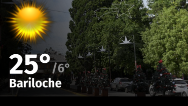 Clima de hoy, sábado 23 de diciembre de 2023, para la ciudad de Bariloche