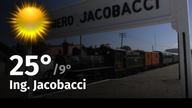 Clima de hoy, miércoles 13 de diciembre de 2023, para la ciudad de Ing. Jacobacci