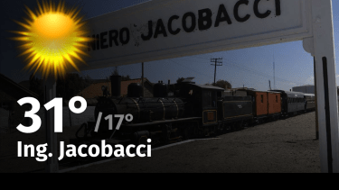 Clima de hoy, miércoles 27 de diciembre de 2023, para la ciudad de Ing. Jacobacci