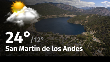 Clima de hoy, viernes 8 de diciembre de 2023, para la ciudad de San Martin de los Andes