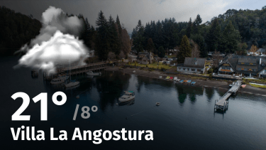 Clima de hoy, jueves 28 de diciembre de 2023, para la ciudad de Villa La Angostura