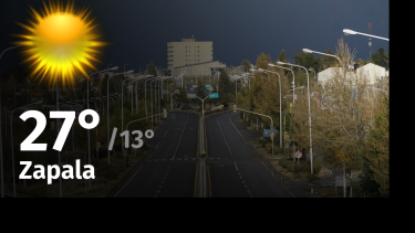 Clima de hoy, viernes 22 de diciembre de 2023, para la ciudad de Zapala