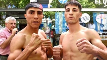 Pangui y su rival, listos para la gran velada del viernes en la EPET. (Matías Subat)