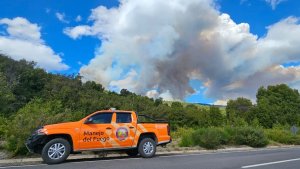 Incendio descontrolado en el Parque Los Alerces de Chubut: se suman 18 combatientes para evitar que el fuego siga avanzando