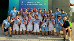 Con dos jugadoras de Marabunta, la selección de rugby fue bronce en el Seven de Dubai