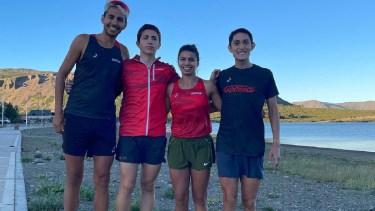 Los atletas de Cipolletti se encuentran realizando su pretemporada en Caviahue. Foto: Gentileza.