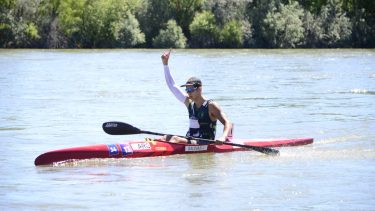 Julián Salinas, dominador absoluto del K1 senior al ganar cómodamente todas las etapas. (Foto/ Jorge Silva)