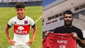 El Kun Agüero llevó a su hijo Benjamín a probarse a Independiente: ¿Cómo le fue?