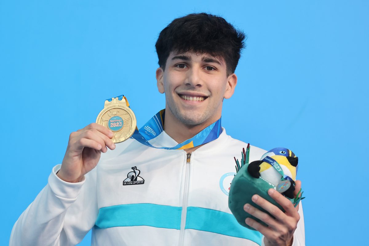 Inaki Basilof ganó la medalla de oro en  400 metros Libre S7 durante los Juegos Parapanamericanos Santiago 2023. (Foto: Javier Salvo/Parapanamericanos 2023 vía Photosport).