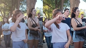 Fiesta de la Pera 2024: una niña interpretó el Himno en lengua de señas y emocionó a todos