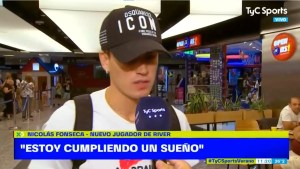 Nicolás Fonseca llegó a la Argentina para sumarse a la pretemporada en River: «Es un sueño cumplido»