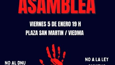 La segunda asamblea está programada para este viernes en la plaza San Martín de Viedma.