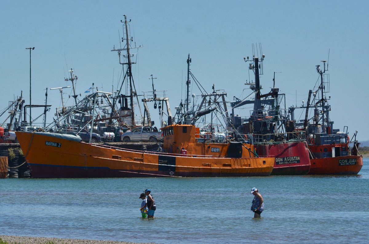 Complejo panorama. Solo el 40% de la flota pesquera de Río Negro está operando en este momento. Foto: Martin Brunella.