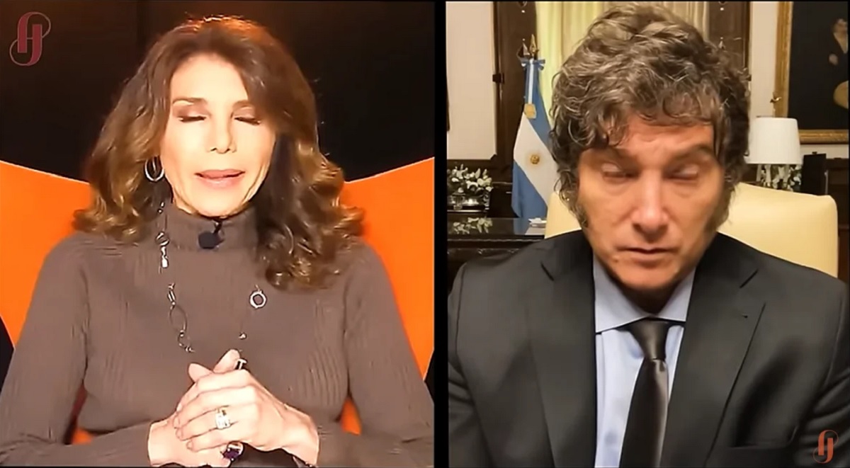 El Presidente argentino y la periodista Patricia Janiot. 