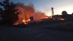 Importante incendio en uno de los accesos a Monte Hermoso