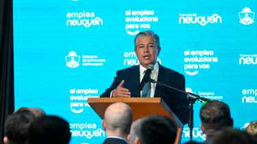 Rolando Figueroa presentó "Neuquén Emplea" en Casa de Gobierno. Foto: Florencia Salto. 