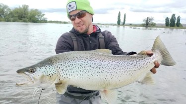 «Pican grandes truchas, pero hay que pescar con cuidado»: el Limay Medio, en su máximo nivel en 15 años