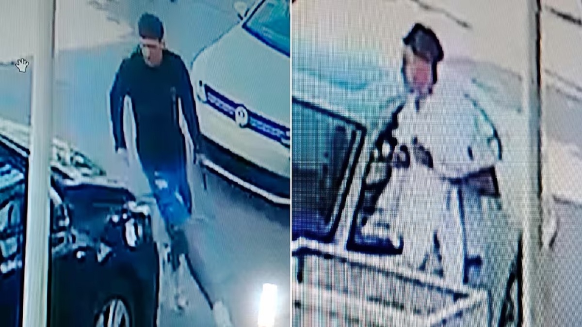 Las imágenes de los sospechosos durante el robo. 