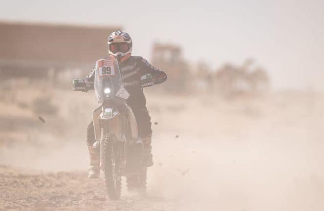 Santiago Rostan cumplió en la quinta etapa del Dakar.