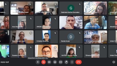 El plenario de secretarios generales de Unter de este lunes. 