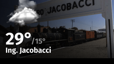 Clima de hoy, jueves 4 de enero de 2024, para la ciudad de Ing. Jacobacci