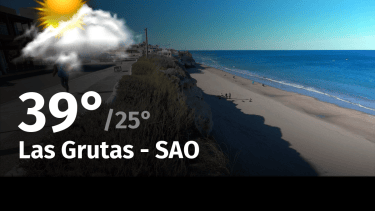 Clima de hoy, jueves 25 de enero de 2024, para la ciudad de Las Grutas – SAO
