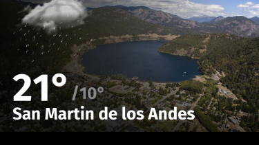 Clima de hoy, sábado 6 de enero de 2024, para la ciudad de San Martin de los Andes
