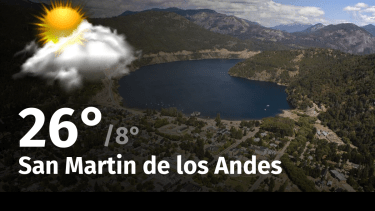 Clima de hoy, viernes 12 de enero de 2024, para la ciudad de San Martin de los Andes