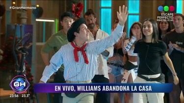 Williams el gaucho López se fue este lunes, en medio de la congoja de sus compañeros de Gran Hermano.-