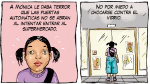 «Mónica y las puertas automáticas», la nueva tira de Chelo Candia en el Voy