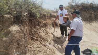 El hallazgo fue en un médano de Playas Doradas. Foto: gentileza
