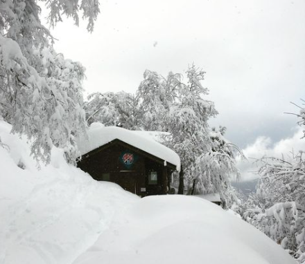El refugio Berghof está ubicado en la ladera norte del cerro Otto. Foto: gentileza