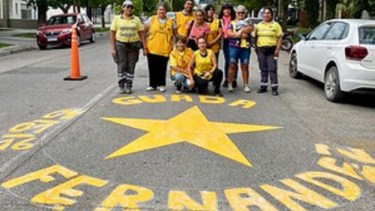 La fundación Estrellas Amarillas realizó un nuevo trabajo en Cipolletti. Foto: Gentileza.