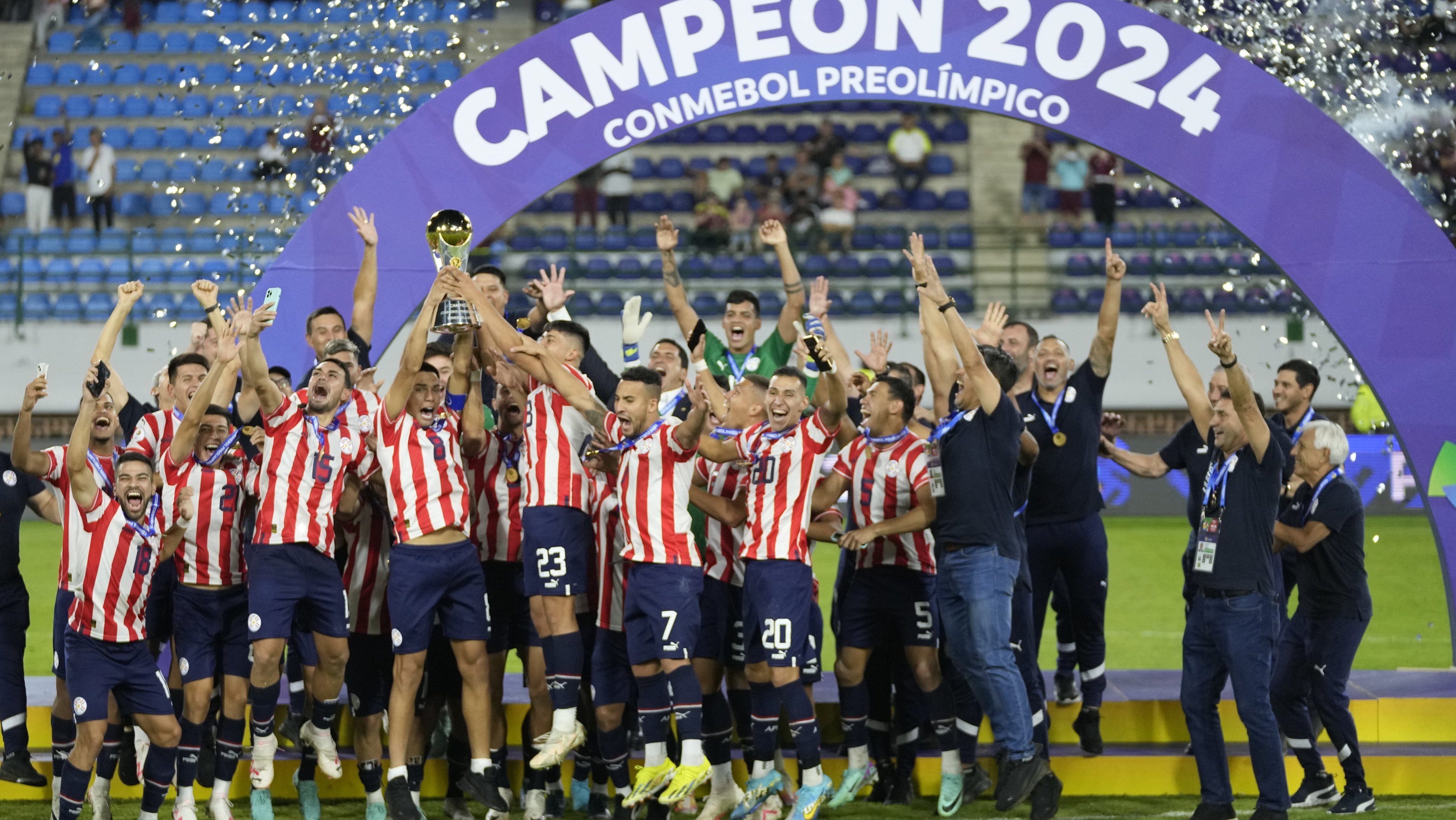 Paraguay se quedó con el título del Preolímpico Sub 23. (AP Photo/Matias Delacroix)