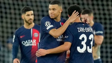 Kylian Mbappé sorprendió al PSG al anunciar que no renovará su contrato. (AP Photo/Christophe Ena)