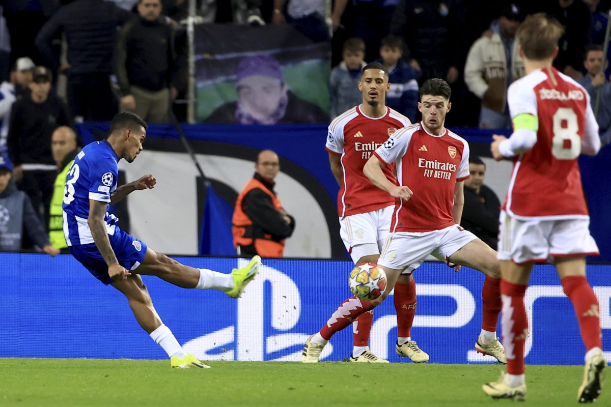 Galeno le dio la victoria al Porto en la última jugada del partido sobre Arsenal. (AP Photo/Luis Vieira)