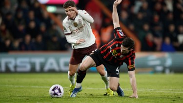Julian Alvarez fue suplente por primera vez en la actual Premier League para Manchester City. (AP Photo/David Cliff)