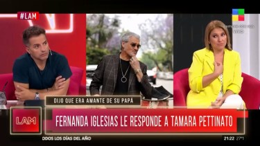 Fernanda Iglesias le respondió a Tamara, tras la denuncia contra su padre Roberto Pettinatto.-