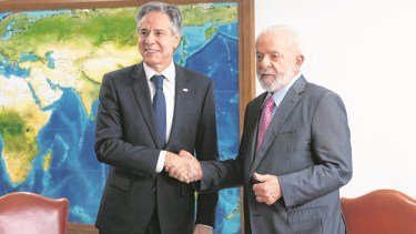 Es la primera vez que Blinken visita Brasil en tres años. Foto AP.