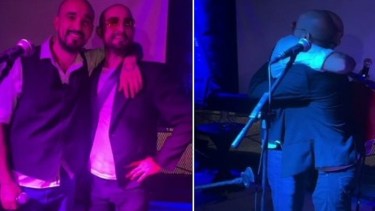 El gesto inolvidable de Abel Pintos con un cantante que le hacía un tributo. Foto: Gentileza. 