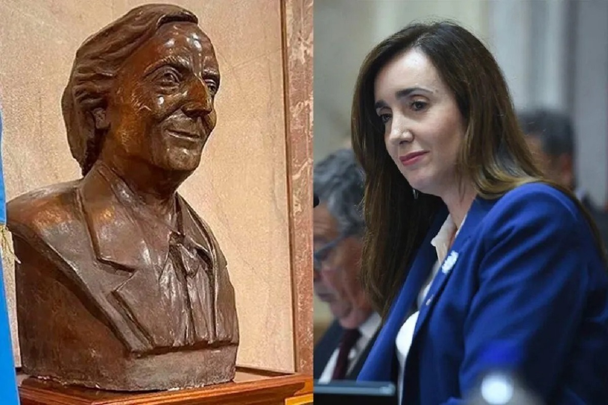 Polémica por el busto de Néstor Kirchner. Foto: Gentileza Página 12. 